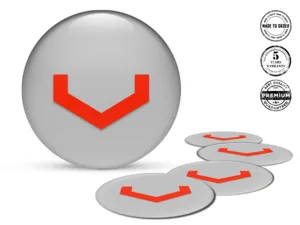 Vossen Dome-Dekoration Stilvolle Nabenkappen-Embleme